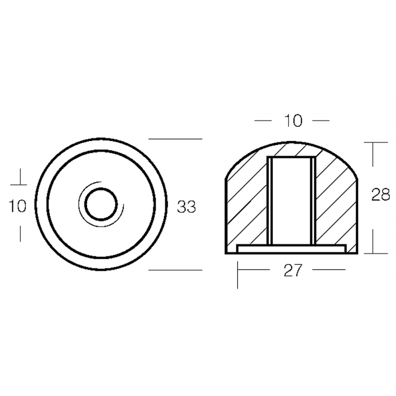 DADO BASAMENTO MERCRUISER ALPHA-BRAVO ONE