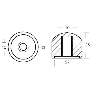 DADO BASAMENTO MERCRUISER ALPHA-BRAVO ONE
