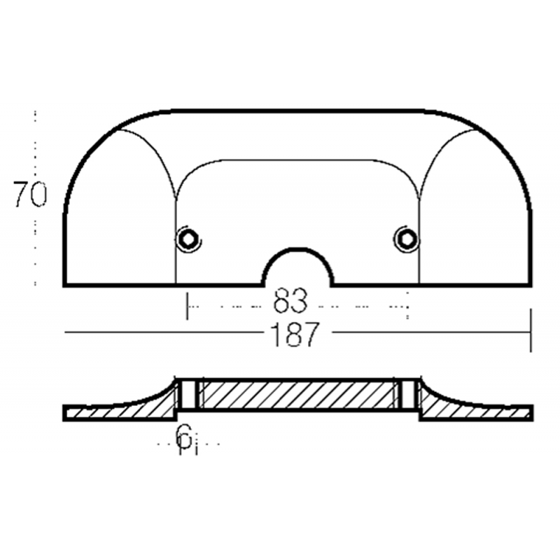 PIASTRA PER MOTORI MERCRUISER ALPHA ONE-ALPHA II GEN