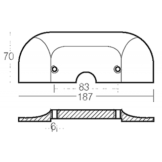 PIASTRA PER MOTORI MERCRUISER ALPHA ONE-ALPHA II GEN