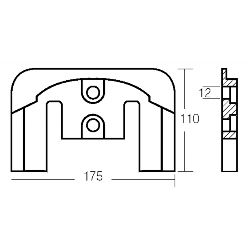 PIASTRA PER MOTORI MERCRUISER BRAVO I-II-III