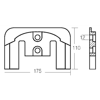PIASTRA PER MOTORI MERCRUISER BRAVO I-II-III