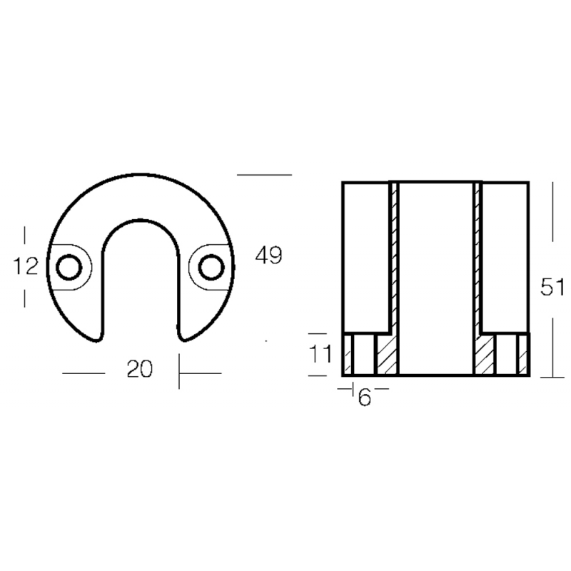 COLLARE PER MOTORI MERCRUISER BRAVO I-II-III