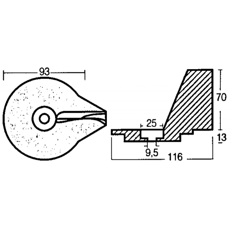 PINNA PER MOTORI MERCURY F 25-50