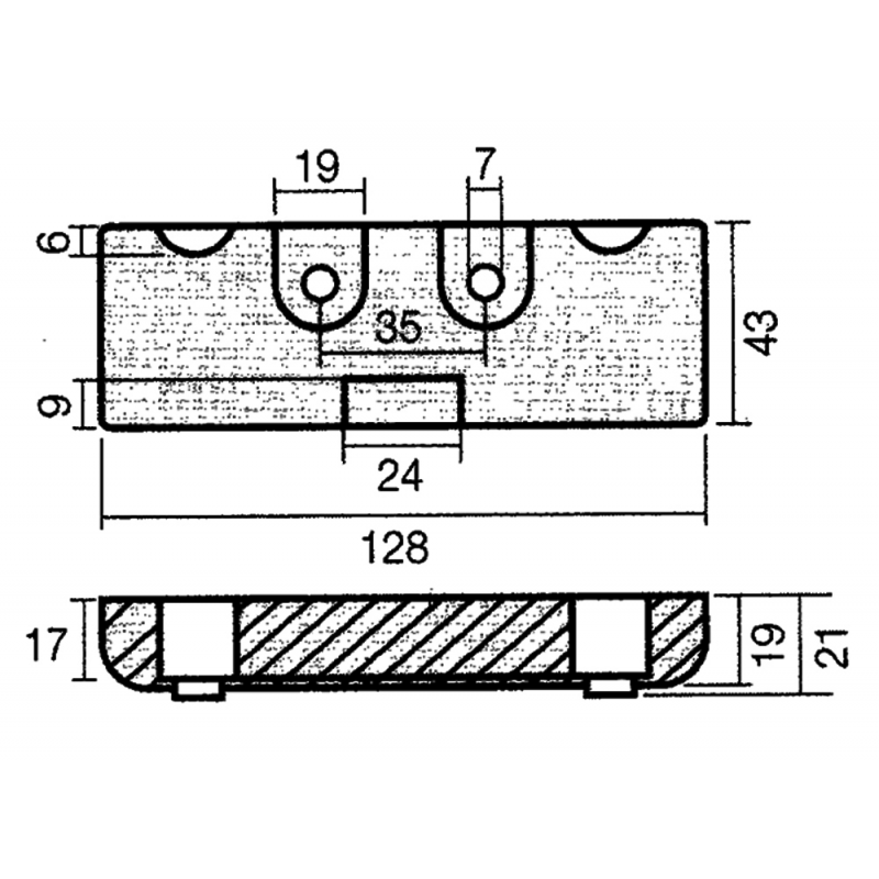 PIASTRA PER MOTORI MERCURY VERADO 200/275 HP