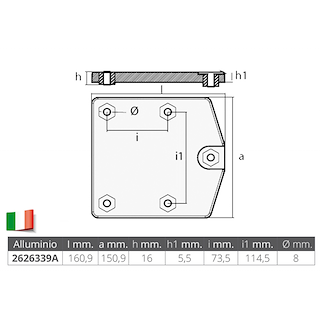 PIASTRA IN ALLUMINIO PER ZEUS DRIVE