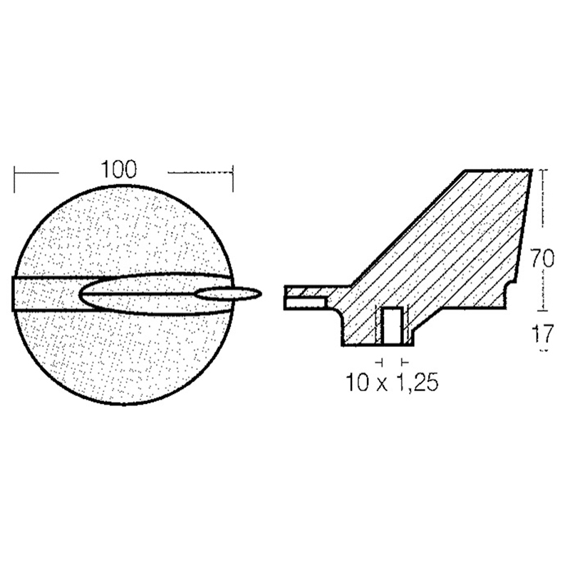 PINNA PER YAMAHA 200/300 HP (V6)