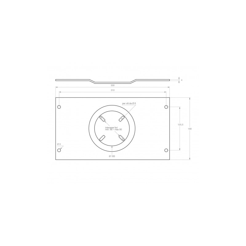 PIANO APPOGGIO MM.330X180