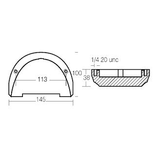 PLACCA PER PIEDE VOLVO SX/DP-S