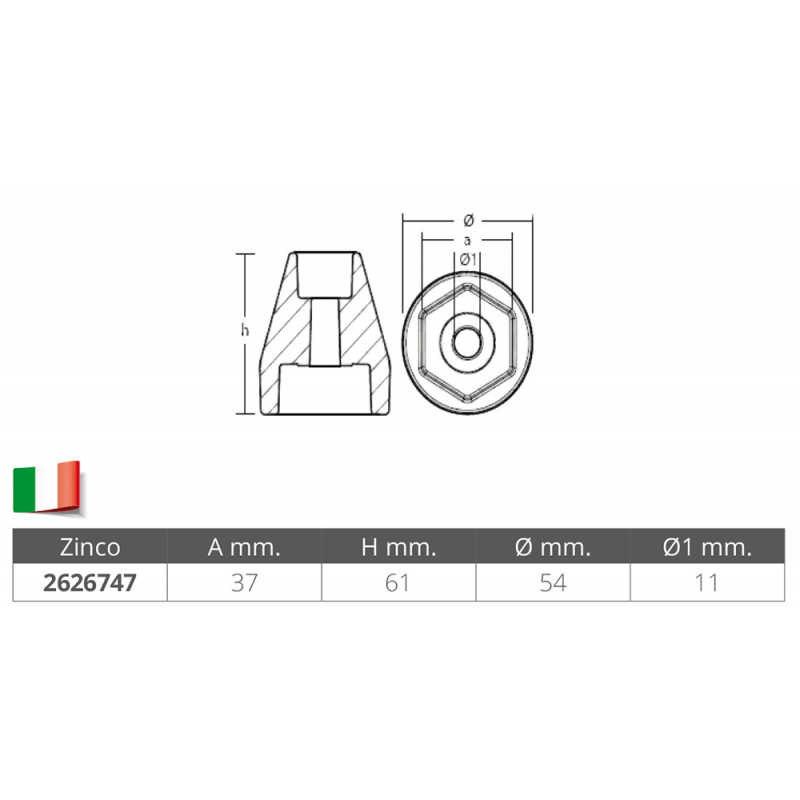 OGIVA PER ELICA YANMAR