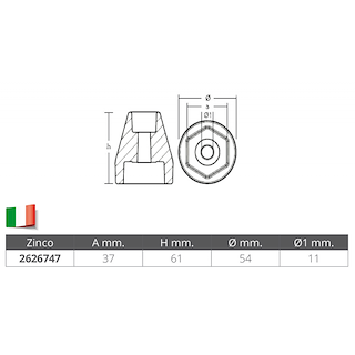 OGIVA PER ELICA YANMAR