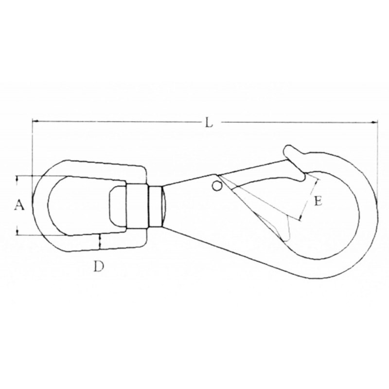 MOSCHETTONE CON OCCHIO GIREVOLE INOX 316