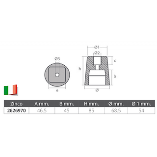 ANODO RICAMBIO Ø MM.36 x 3