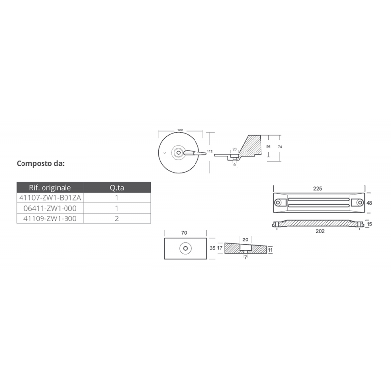 KIT ALLUMINIO HONDA BF75-90-115-130
