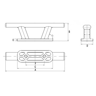 BITTA A GALLOCCIA INOX 316