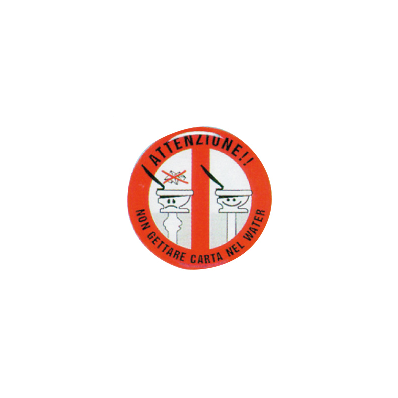 DIVIETO CARTA WC RILIEVO