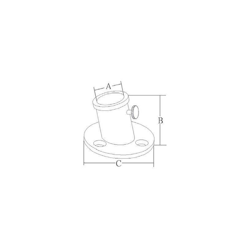 BASE INOX PER ASTE BANDIERA