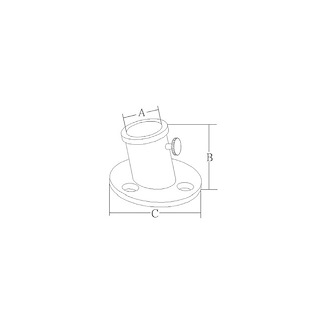 BASE INOX PER ASTE BANDIERA