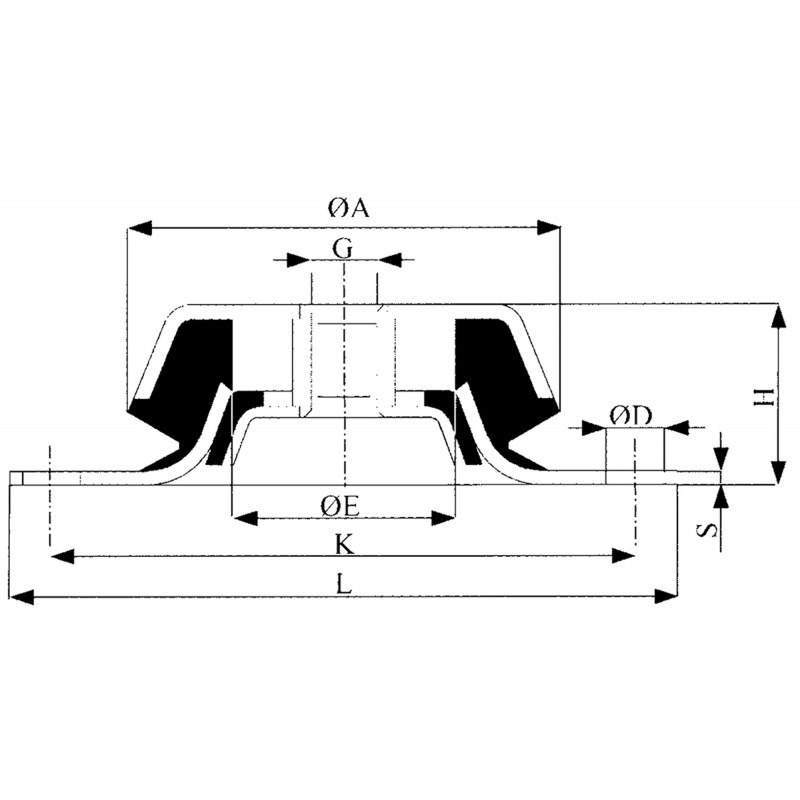 SUPPORTO MOTORE IN ACCIAIO INOX SENZA PERNO