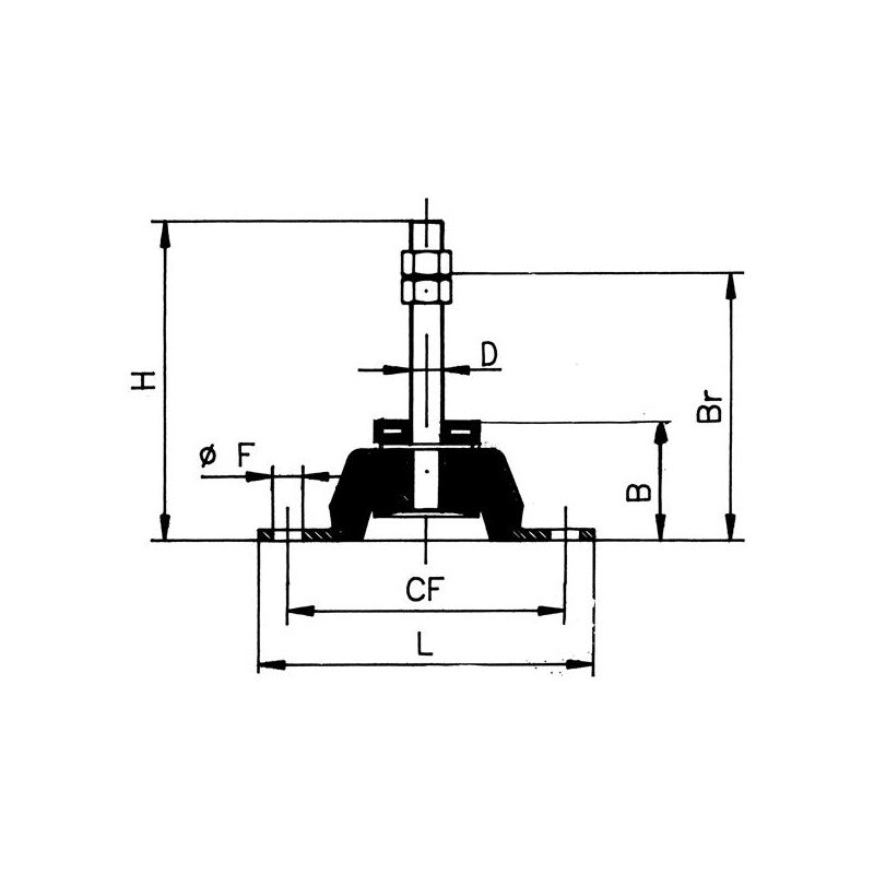 SUPPORTO MOTORE IN ACCIAIO ZINCATO CON PERNO