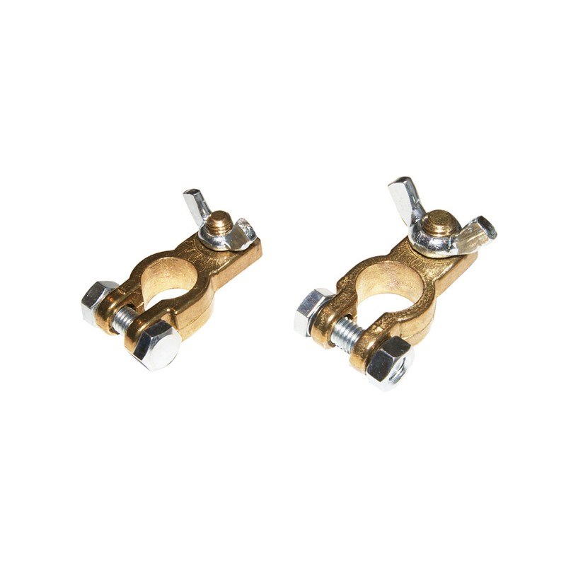 MORSETTI BATTERIA OTTONE LUCIDO