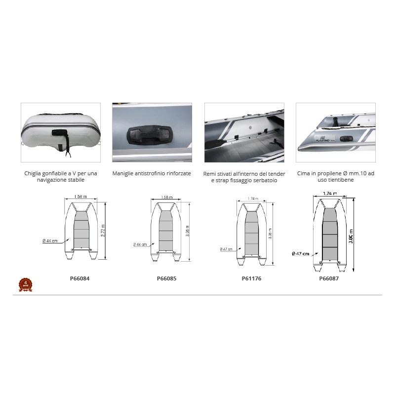 TENDER TRAIL FONDO RIGIDO CHIGLIA GONFIABILE