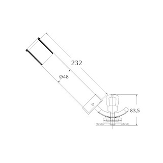 PORTACANNA INOX 316 ORIENTABILE