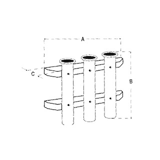 PORTACANNA A PARETE 3 POSTI