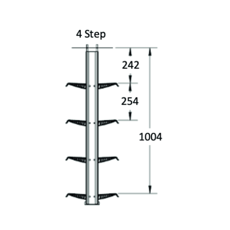 SCALETTA TELESCOPICA 4 GRAD. NEG.