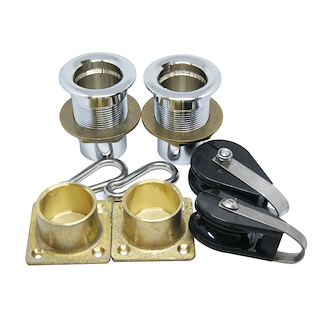 COPPIA DI GRUETTE IN ACCIAIO INOX