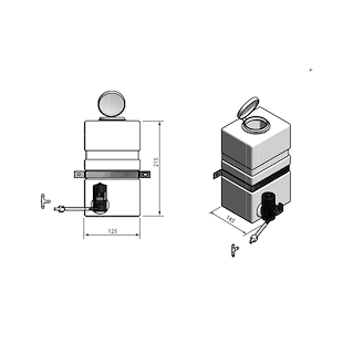 SERBATOIO CON POMPA PER LAVAVETRI