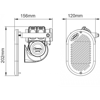 TROMBA INCASSO BIANCA 12V.