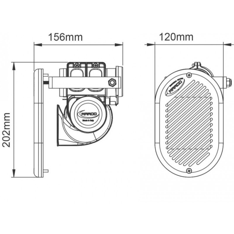 TROMBA AD INCASSO CROMATA HR1-C