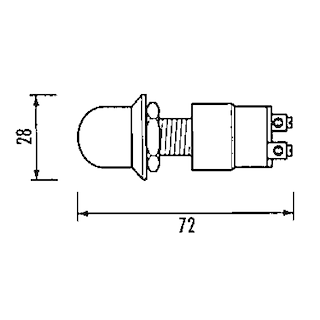 PULSANTE 30A CAPPUCCIO ROSSO