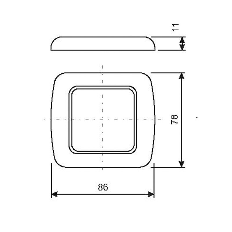 CORNICE AD UN MODULO MM.86X78