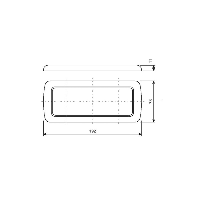 CORNICE A TRE MODULI MM.198X78