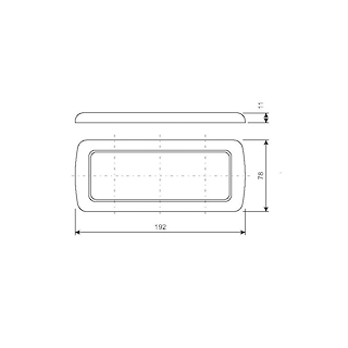 CORNICE A TRE MODULI MM.198X78