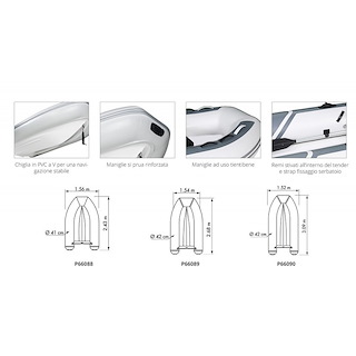 TENDER YACHT CHIGLIA RIGIDA IN VETRORESINA