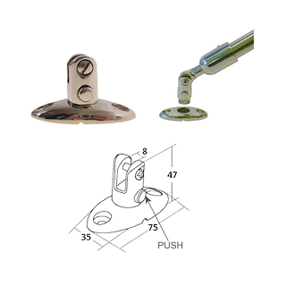 SUPPORTO CON PERNO ESTRAIBILE