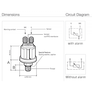 SENSORE VDO - PRESSIONE OLIO - TIPO A2