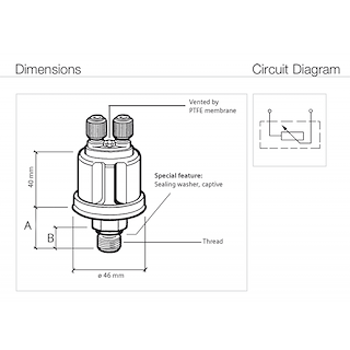 SENSORE VDO - PRESSIONE OLIO - TIPO E3