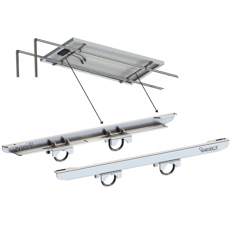 SUPPORTO DI MONTAGGIO PANNELLI SOLARI DOPPIO ROLLBAR