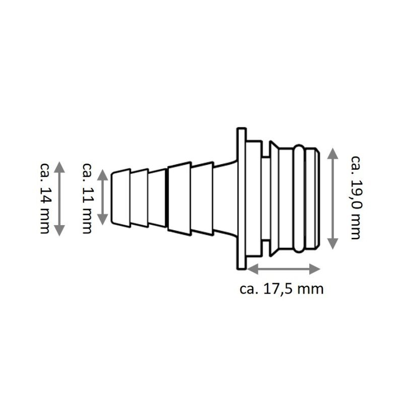 KIT RACC. 3/8"-1/2" DIRITTO 2PZ