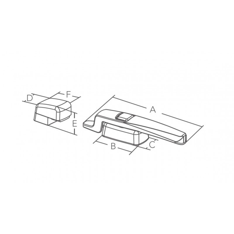 MANIGLIA PORTA CON PULSANTE