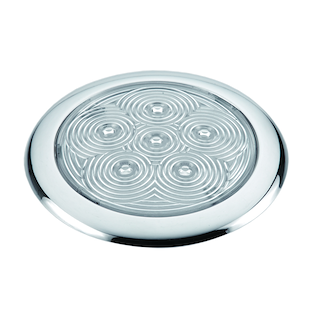 PLAFONIERA INOX A 6 LED ØMM.110x11h