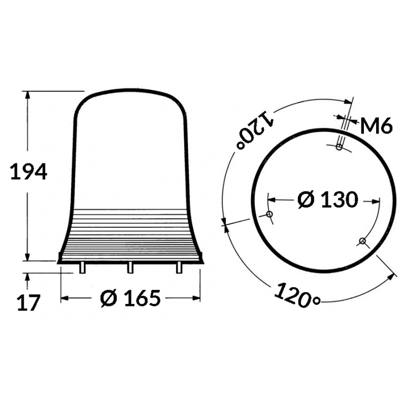 LUCE ROTANTE FLASH BLU