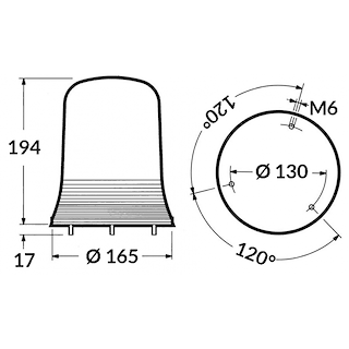 LUCE ROTANTE FLASH BLU