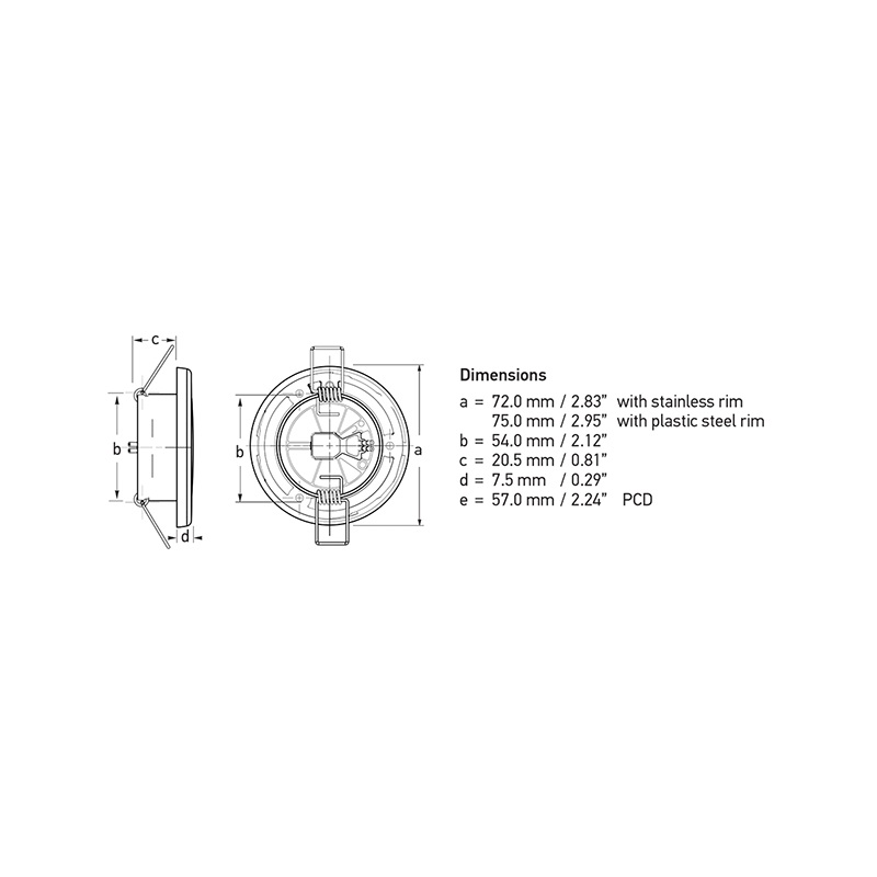 FARETTO EUROLED 75 DUE COLORI