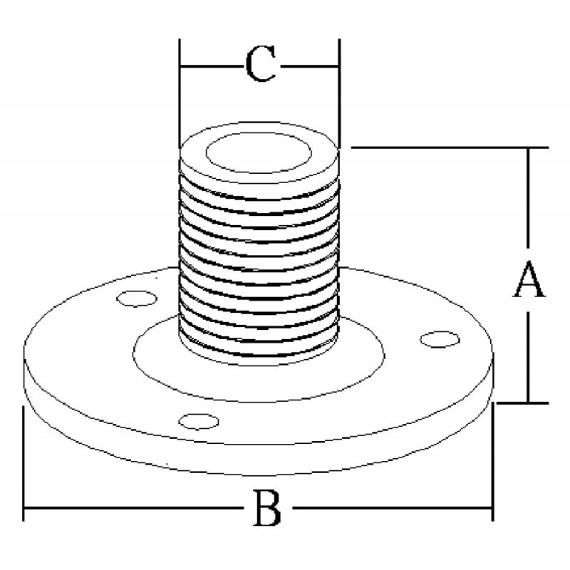 BASE ANTENNA INOX TONDA