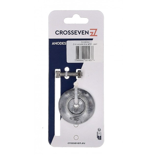 COPPIA ANODI ZINCO FLANGIA TONDA